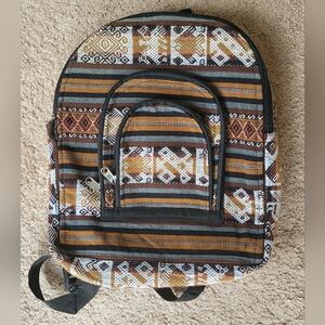 Peru Tapestry backbag colourful woven,pre-loved